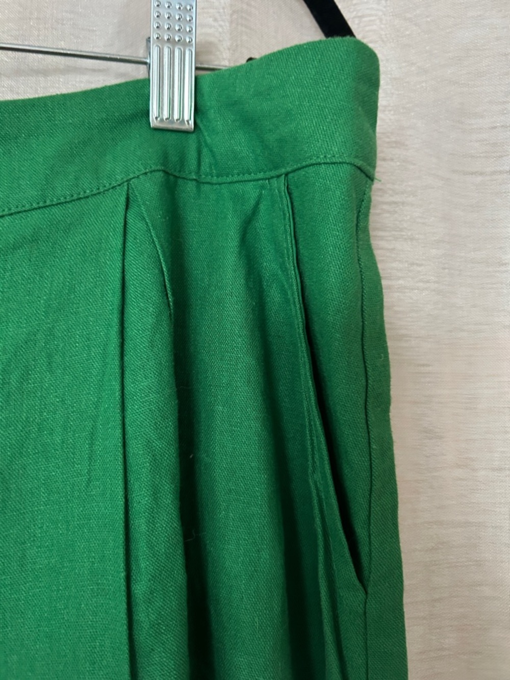 Green linen blend skirt, 16, NWT